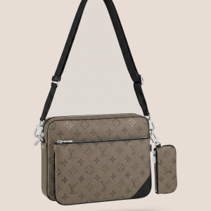 Louis Vuitton Trio torbica čez ramo s črno obrobo
