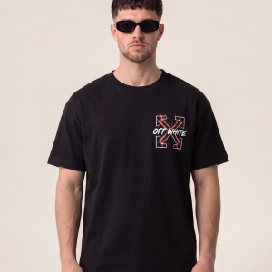 Off-White majica z rdečim medvedkom