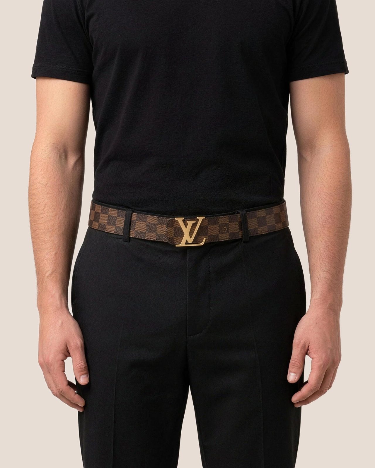 CF11 – Louis Vuitton pas Damier Ebene z gravirano zlato zaponko - slika 2