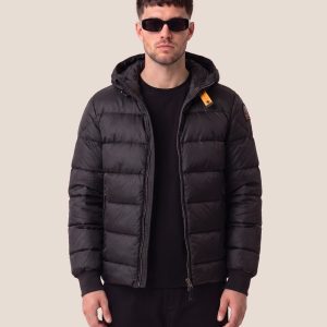 Parajumpers črna puhovka s kapuco