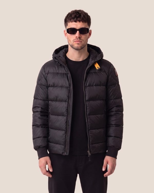 Parajumpers črna puhovka s kapuco