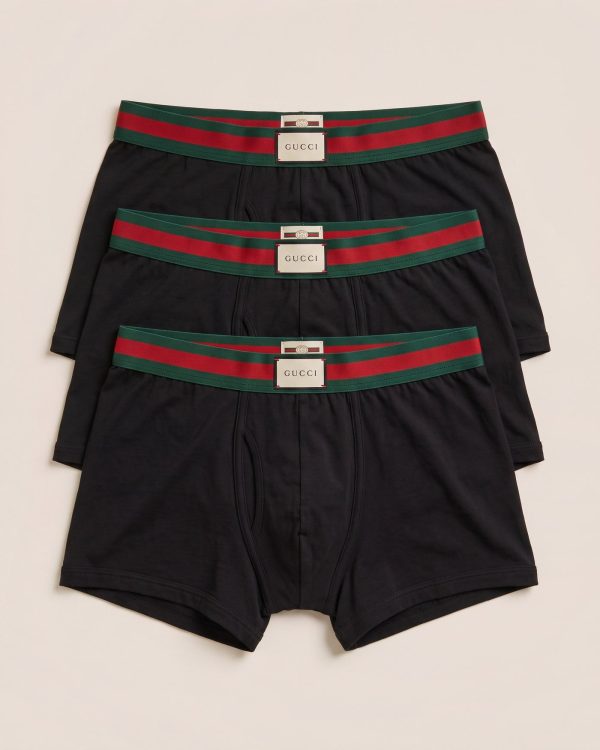 BOX 18 · Gucci bokserice z zeleno-rdečim pasom – komplet 3 kosov
