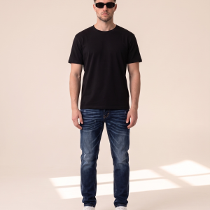 DSQ9 – Dsquared2 temno indigo kavbojke z izvezenim DSQ2
