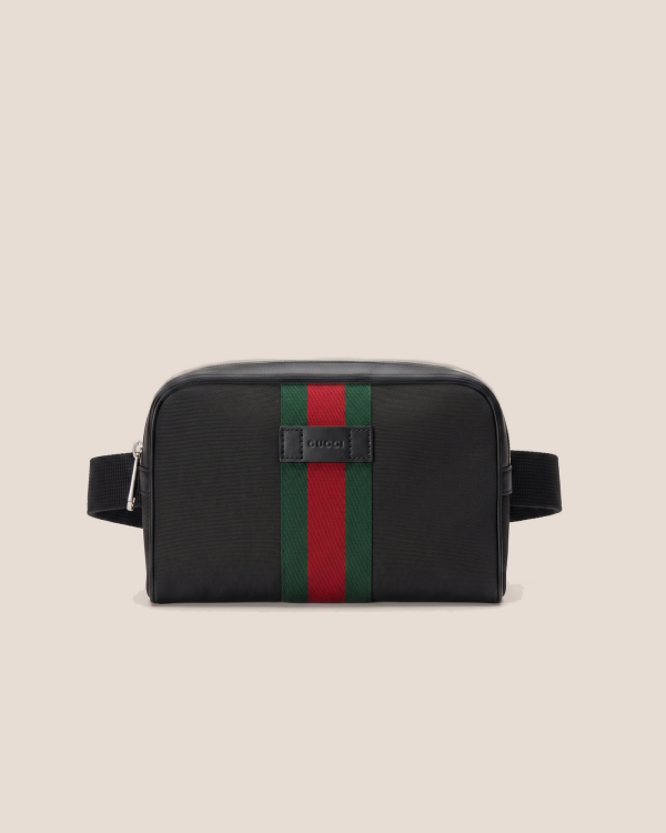 Gucci torbica za pas z navpičnim Web trakom