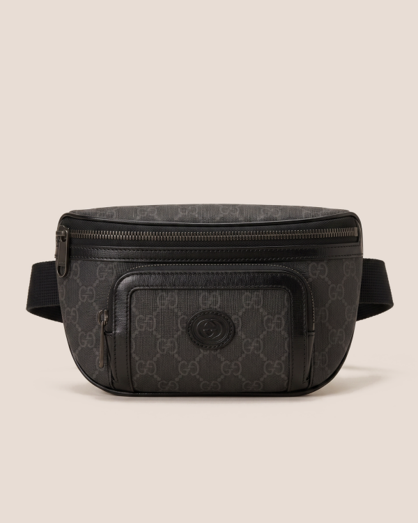 Gucci torbica za pas GG, temno siva