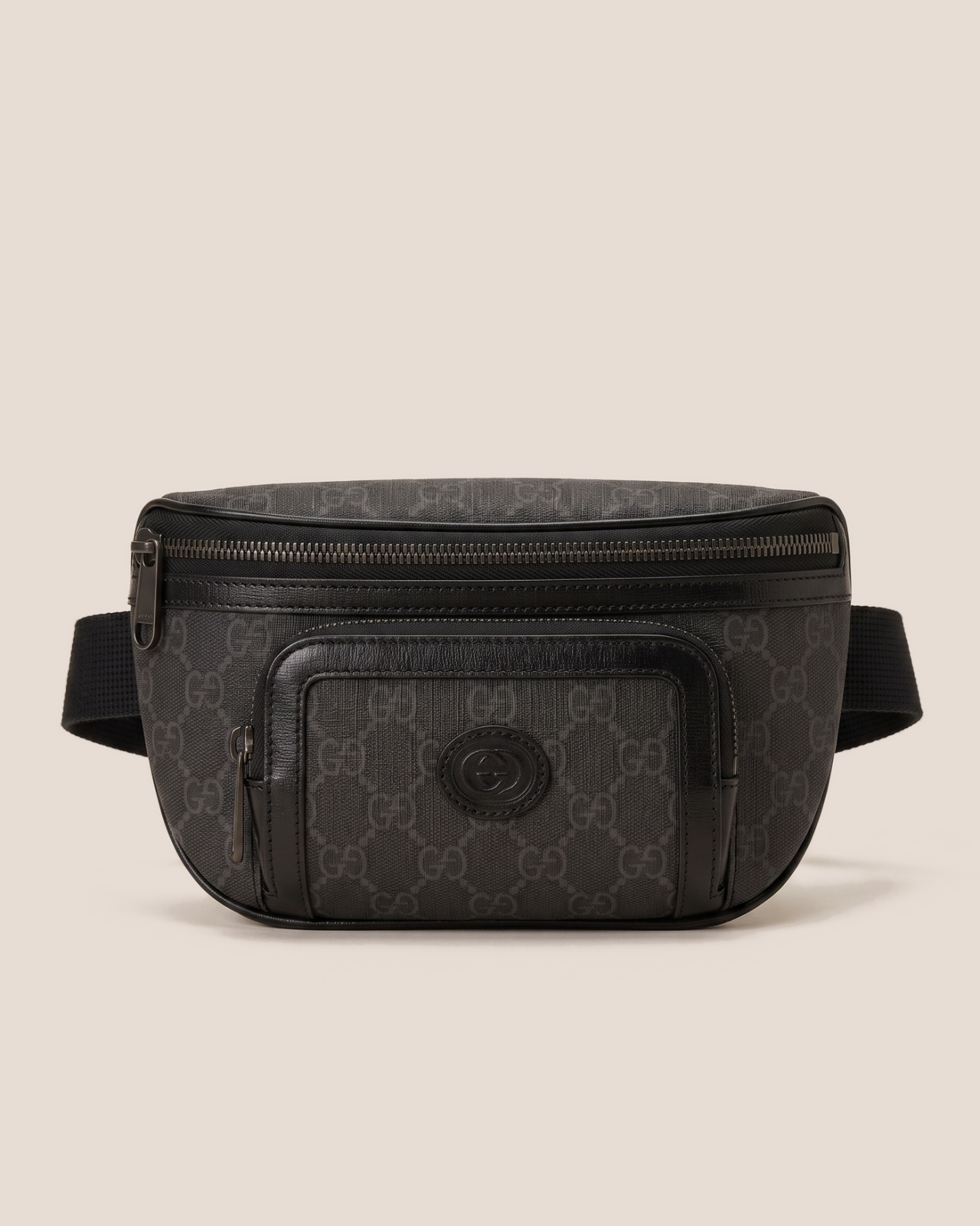 Gucci torbica za pas GG, temno siva