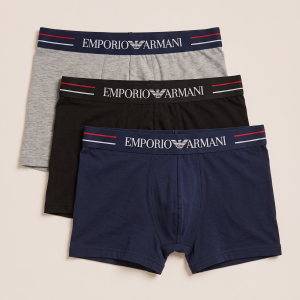BOX 13 · Emporio Armani bokserice v treh barvah – komplet 3 kosov