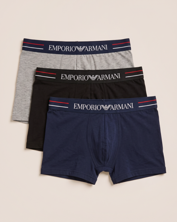 BOX 13 · Emporio Armani bokserice v treh barvah – komplet 3 kosov