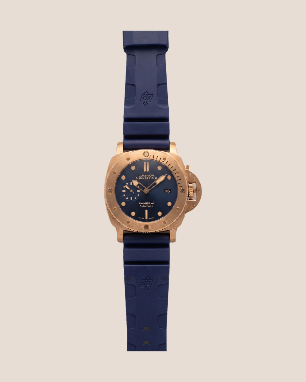 Panerai Luminor Submersible Bronzo z modro številčnico