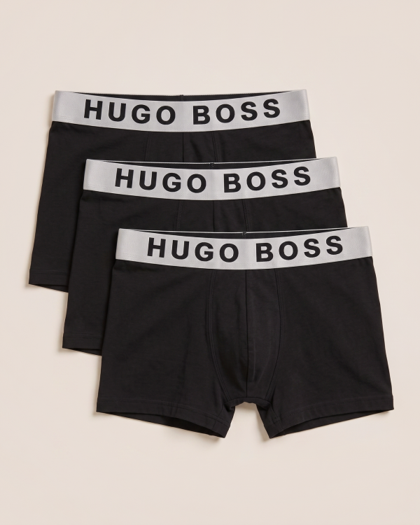 BOX 7 · Hugo Boss bokserice s sivim pasom – komplet 3 kosov