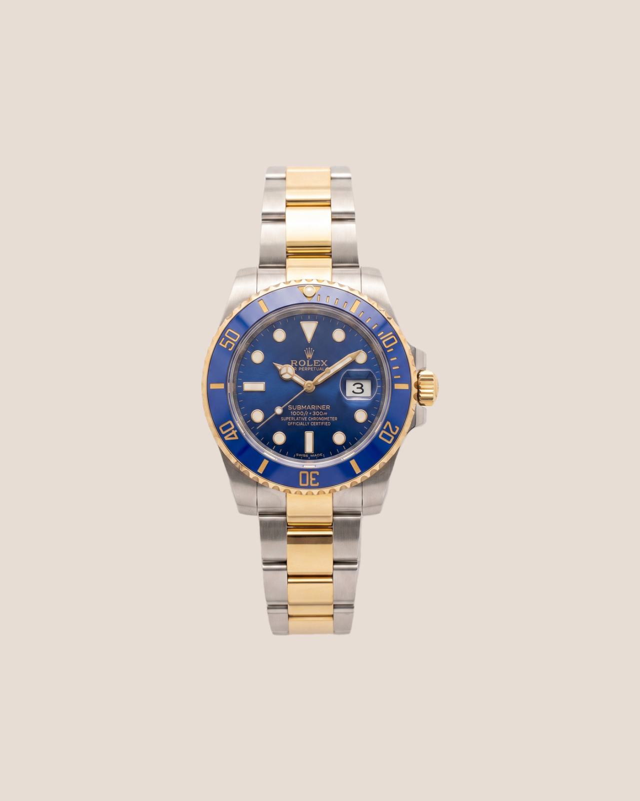 Rolex Submariner Date v jeklu in zlatu z modro številčnico