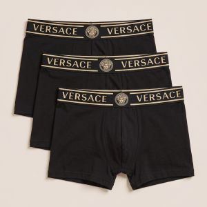 BOX 6 · Versace bokserice z zlatim napisom – komplet 3 kosov