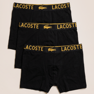 BOX 14 · Lacoste bokserice z rumenim napisom – komplet 3 kosov