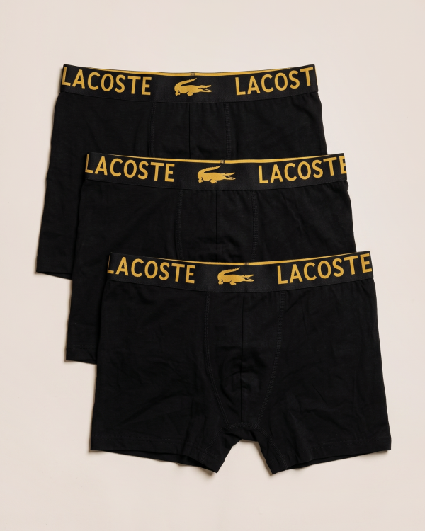 BOX 14 · Lacoste bokserice z rumenim napisom – komplet 3 kosov