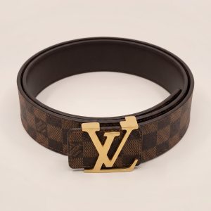 CF6 – Louis Vuitton pas Damier Ebene z gladko zlato zaponko