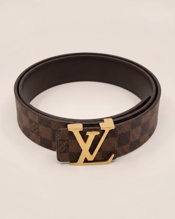 CF6 – Louis Vuitton pas Damier Ebene z gladko zlato zaponko