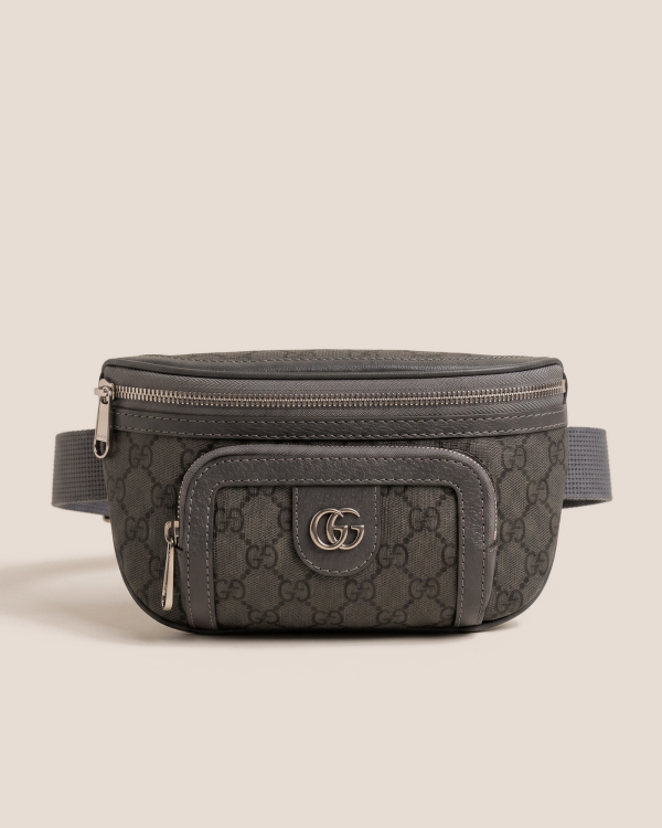 Gucci torbica za pas GG Supreme, siva