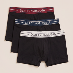 BOX 3 · Dolce & Gabbana bokserice z barvnimi pasovi – komplet 3 kosov