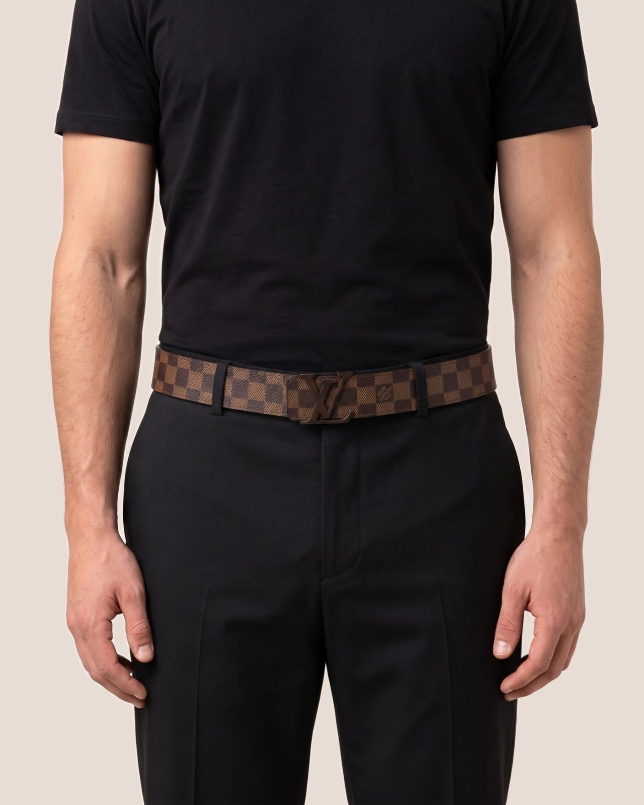 CF2 – Louis Vuitton pas Damier Ebene s temno rjavo zaponko - slika 2