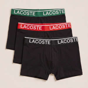 BOX 15 · Lacoste bokserice z barvnimi pasovi – komplet 3 kosov