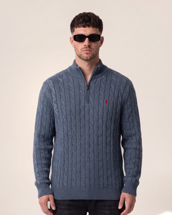 Ralph Lauren pleteni pulover Quarter Zip