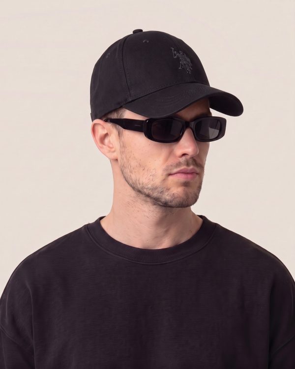 U.S. Polo Assn. črna kapa s šiltom