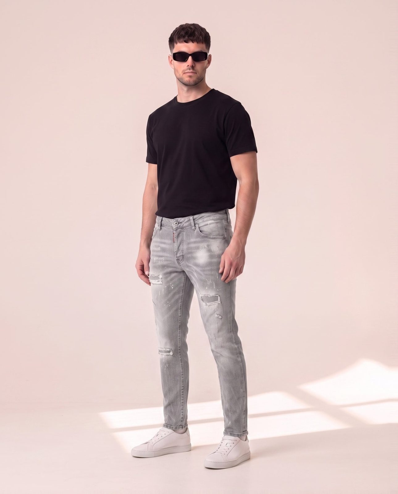 K12 – Dsquared2 svetlo sive oprane kavbojke
