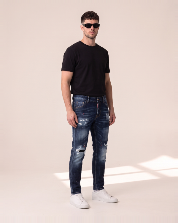 DSQ4 – Dsquared2 kavbojke z raztrganinami in packami
