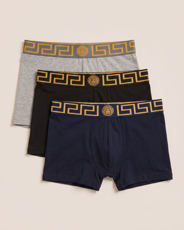 BOX 9 · Versace bokserice z grškim vzorcem – komplet 3 kosov